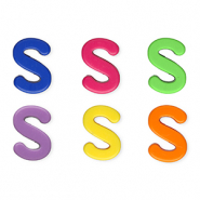 Acrylic letter beads letter S Multicolour