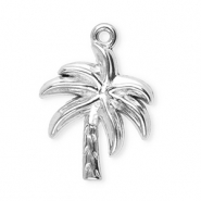 Stainless steel charms palmtree Silver