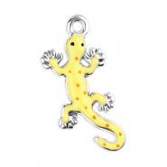 Stainless steel charms salamander Silver-Yellow-Red