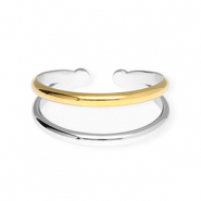 Stainless steel rings Silver-Gold