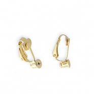 Eco-brass® DQ® European metal findings clip-on earrings with back Gold (Nickelfree)