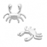 DQ® European metal charms crab Antiek Zilver (Nikkelvrij)