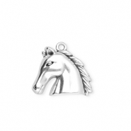 DQ® European metal charms horse Antiek Zilver (Nikkelvrij)