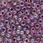 Miyuki seed beads 6/0 Raspberry Lined Crystal AB 6-264