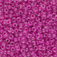 Miyuki seed beads 8/0 Fuchsia Lined Crystal 8-0209