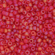 Miyuki seed beads 8/0 Matted Transparent Red AB 8-0140FR