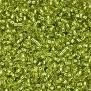 Miyuki seed beads 11/0 Chartreuse Silver Lined 11-0014