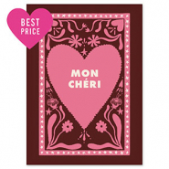 BY31® Jewellery cards "Mon chéri" Dark Brown-Dark Pink-Beige