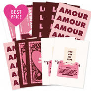 BY31® Jewellery cards assorted Pink-Dark Brown-White