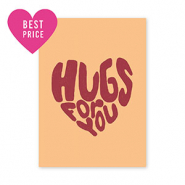 BY31® Jewellery cards "Hugs for you" Peachy Orange-Rust Red
