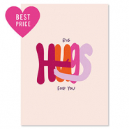 BY31® Jewellery cards "Big hugs for you" Light Pink-Magenta Pink-Orange-Lilac Purple