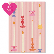 BY31® Jewellery cards candles Pink-Off White-Ochre Yellow