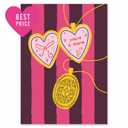 BY31® Jewellery cards "You're a charm" Dark Brown-Magenta Pink-Gold