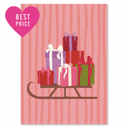 BY31® Jewellery cards sleigh with gifts Pink-Red-Purple-Green
