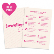 BY31® Jewellery cards "Jewellery care" Off White-Pink