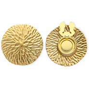 Stainless steel button covers round Gold