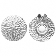 Stainless steel button covers round Silver