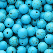Beads Ceramic 12mm Blue