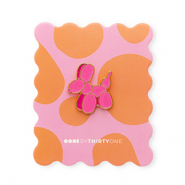 BY31® Pin balloon dog on card Orange-Multicolour Pink-Gold