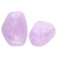 Acrylic beads rectangle Lilac-Marble