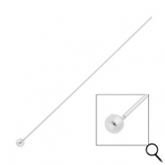 BY31® Stainless steel findings headpins with ball 70mm Silver