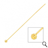 BY31® Stainless steel findings headpins with ball 70mm Gold