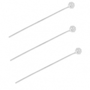 BY31® Stainless steel findings headpins with ball 35mm Silver