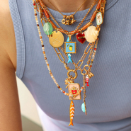 Inspirational Sets Create layered necklaces with stainless steel enamel charms