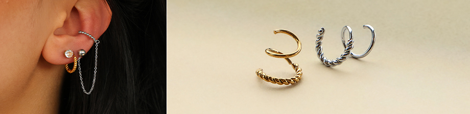 BY31® spiral earrings and earcuffs with loop BY31® spiral earrings and earcuffs with loop